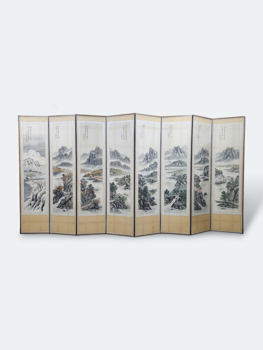 1827-6. 병풍(산수화, 글씨)